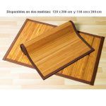 Alfombra de bambú en tono miel-castaño 120x200