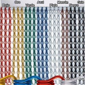 Cortina de cadenita personalizable 8 colores