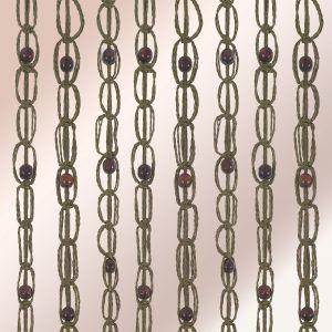 Detalle cortina rattan de 90 x 200 cm, bolas